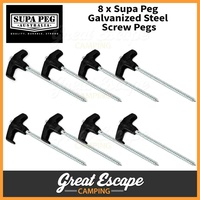 Supa Peg Galvanized Steel Screw Peg (8 Pack) image