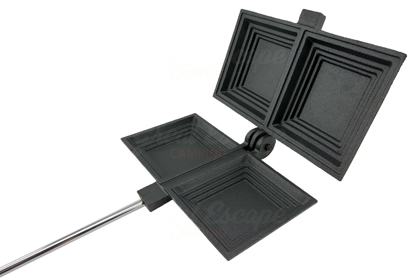 Campfire PreSeasoned Cast Iron Jumbo Jaffle Iron Double