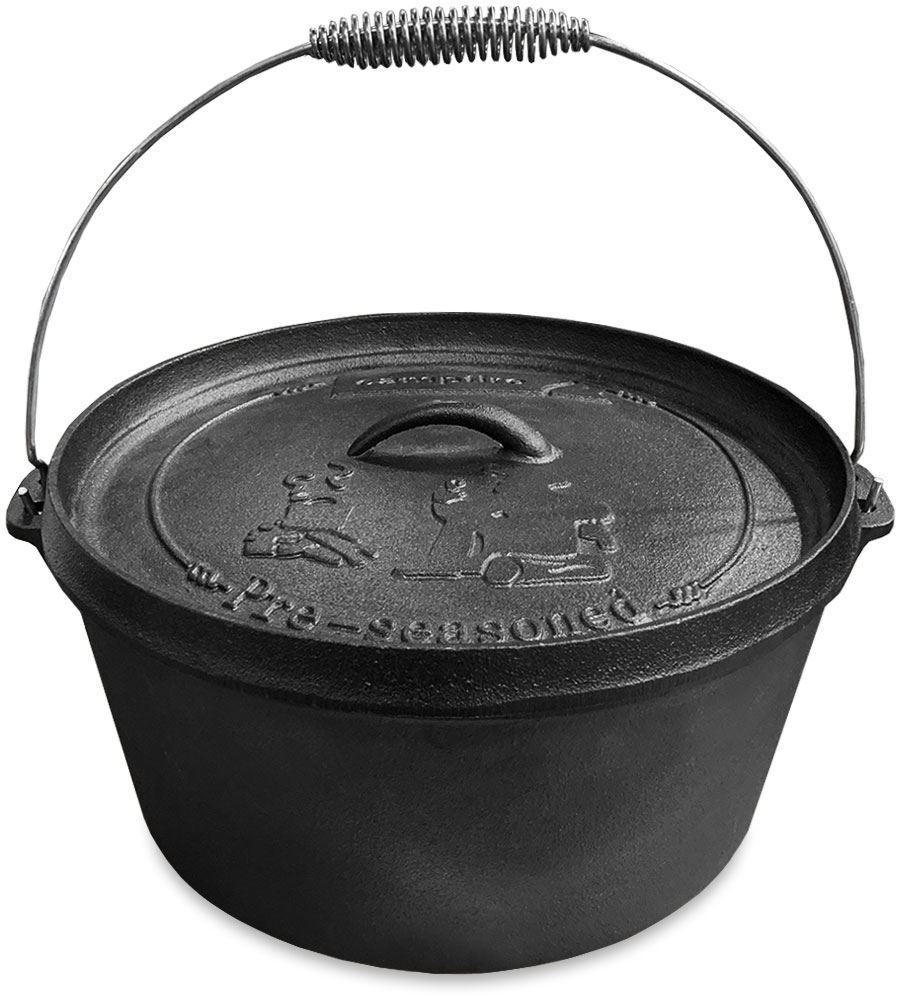 Campfire 12 Quart Dutch / Camp Oven Cast Iron PreSeasoned