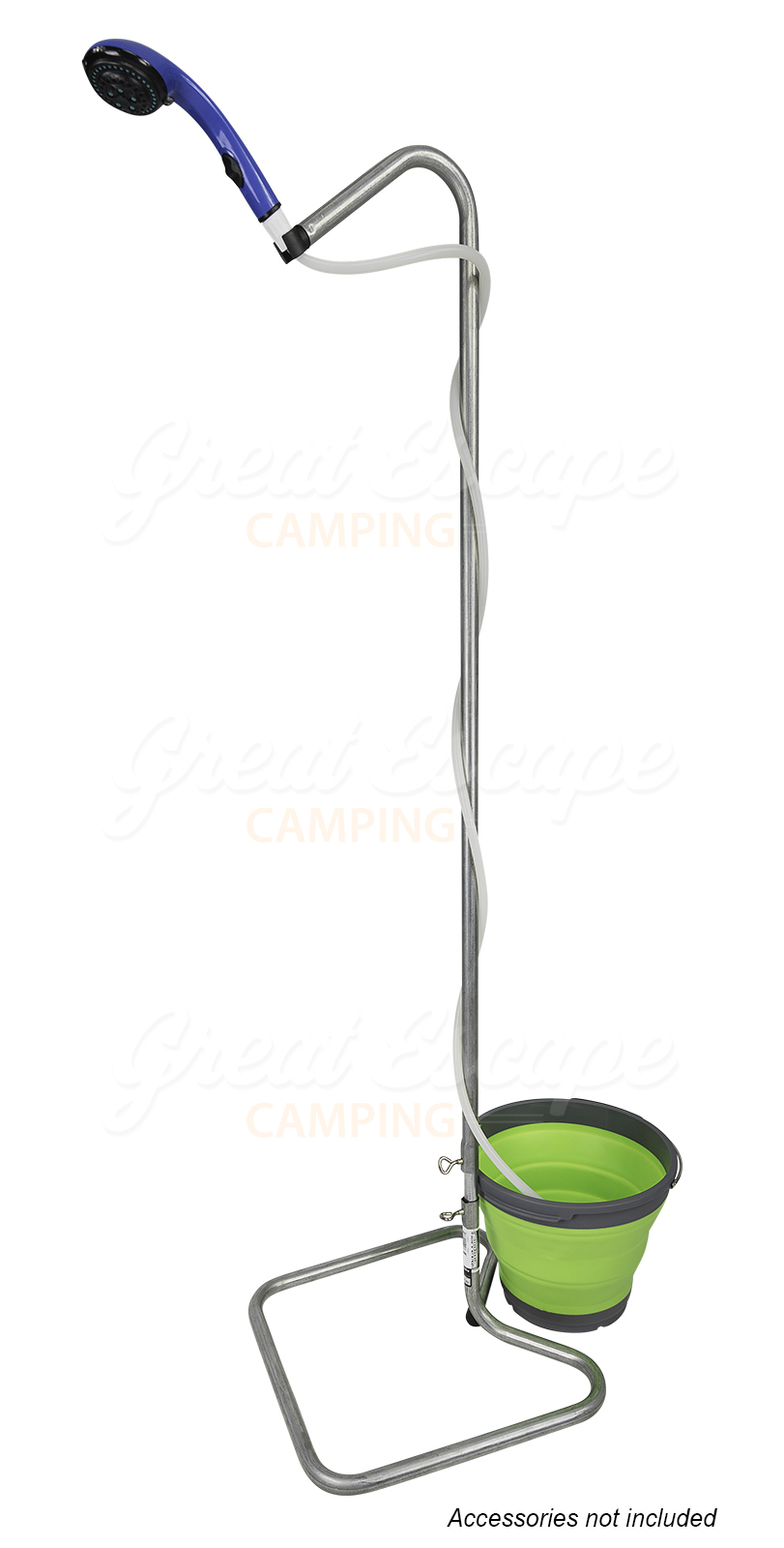 SupaPeg Shower Stand Pole. Galvansied, Self Standing. Camping, Popup