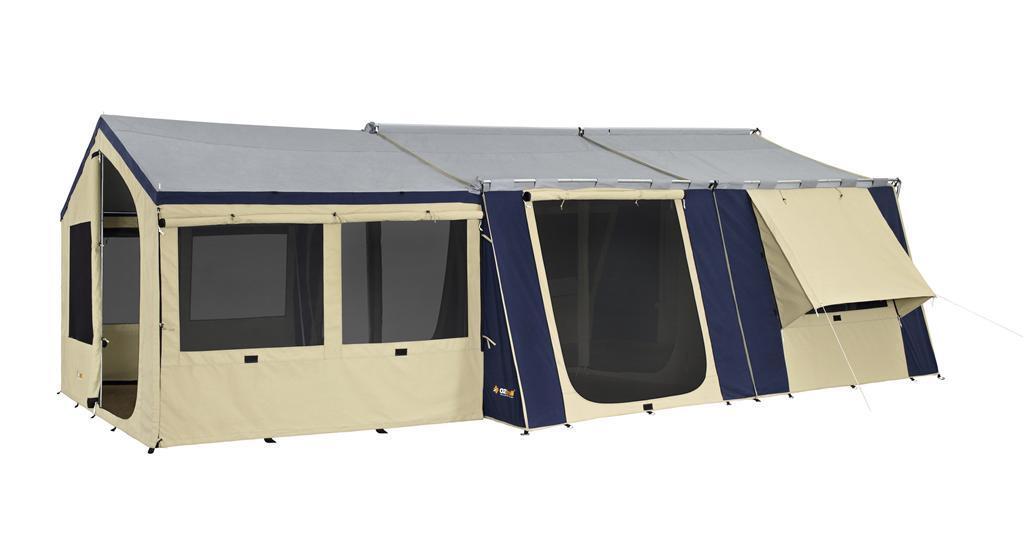 Oztrail Canvas Cabin Tent 15 x 16 - Includes Sunroom ...