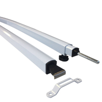 Supex Curved Powdercoated Aluminium Roof Rail - Slight Curve - 243cm - Spigot End image