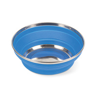 Pop Up Silicone Bowl 22cm Blue image