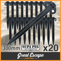 Supa-Peg 300mm Black Sand Peg 20 Pack image