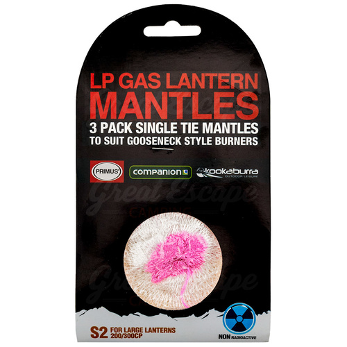 Mantle S2 Large Lantern Mantles - Single Tie 3 Pack