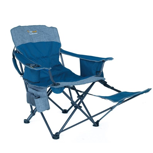 Oztrail Monarch Footrest Chair Blue