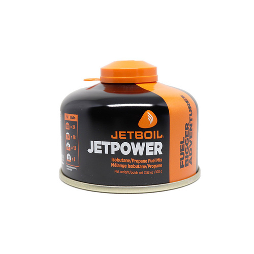 JetBoil Jetpower Butane Screw On 100g Gas