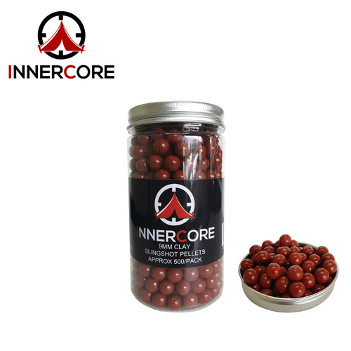 Innercore 9mm Clay Slingshot Pellets 500 Pack - Red