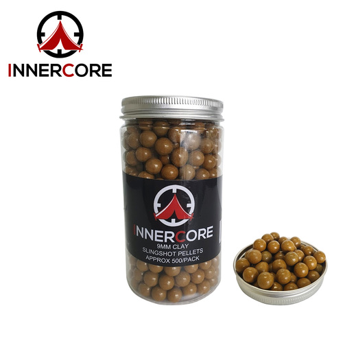 Innercore 9mm Clay Slingshot Pellets 500 Pack - Yellow