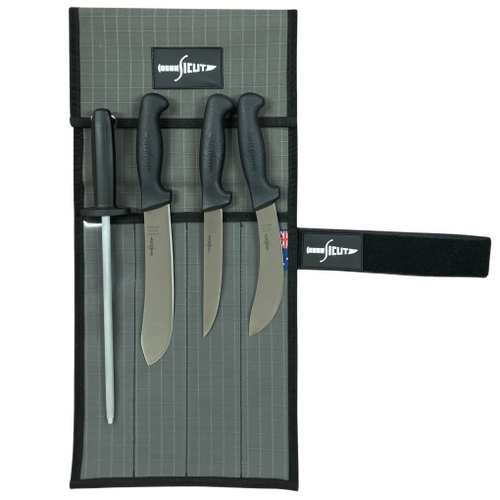 SICUT Butcher’s Knife Package – Black Handle