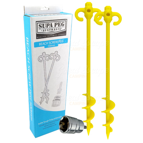 Supa-Peg 500mm Beach Screw Peg Kit