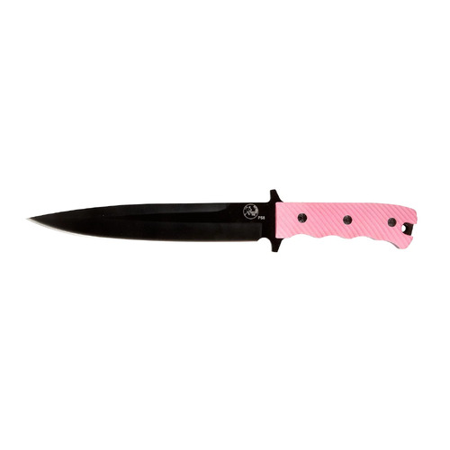 Tassie Tiger Pig Sticker - Black Blade Pink